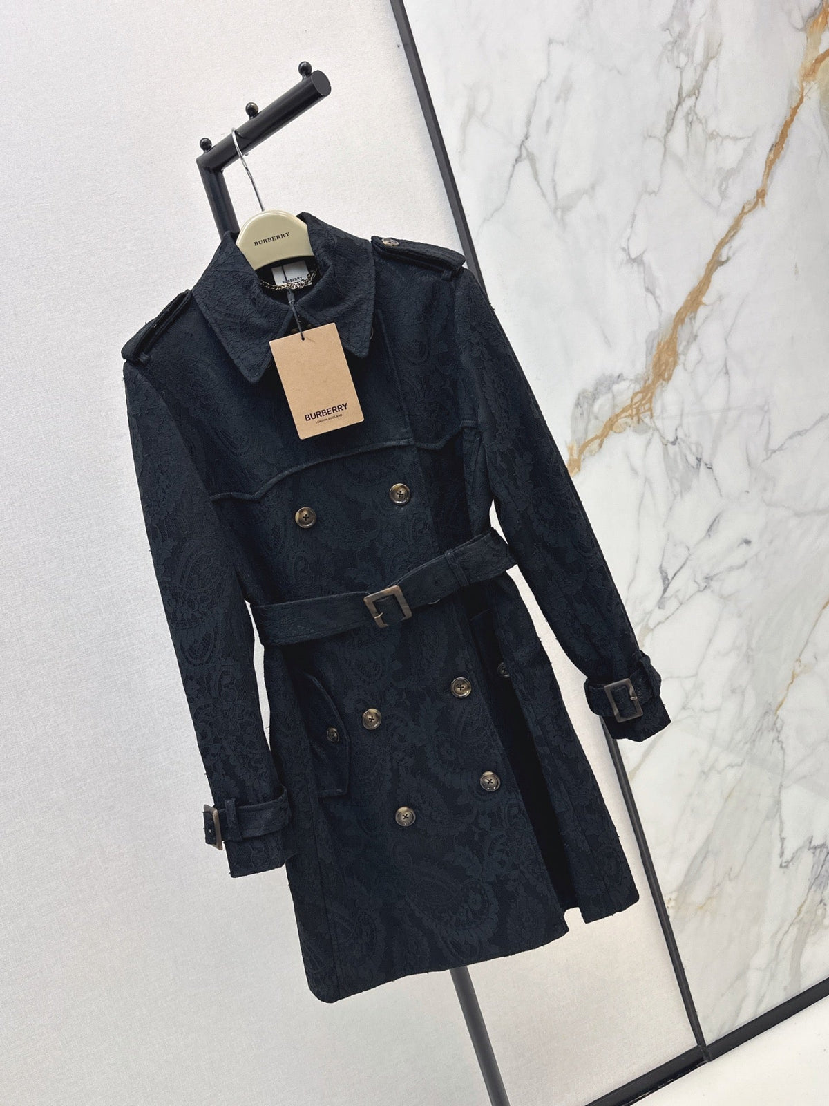 Burberry/26 Fall-Winter Latest Lace Long Trench Coat