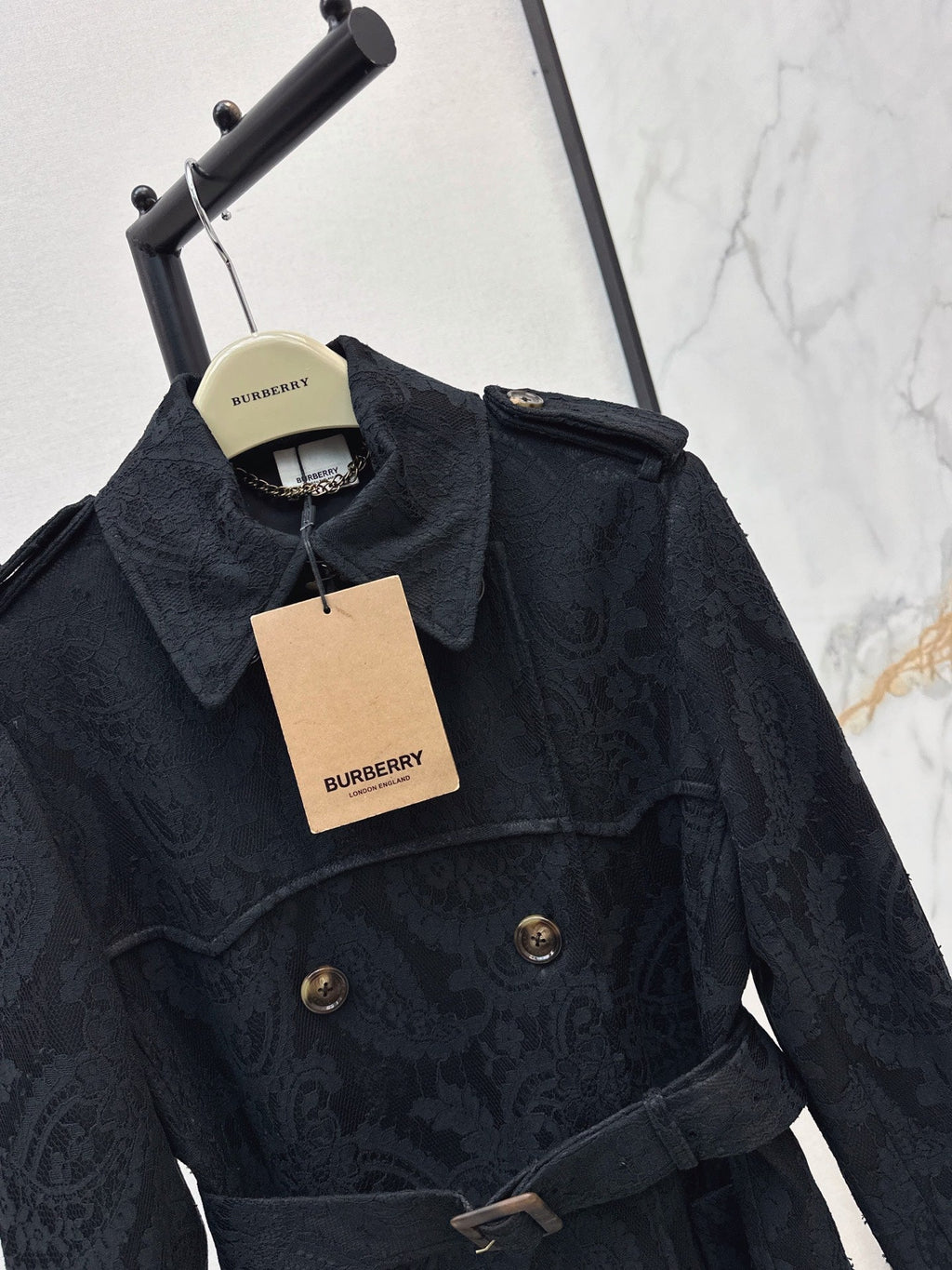 Burberry/26 Fall-Winter Latest Lace Long Trench Coat