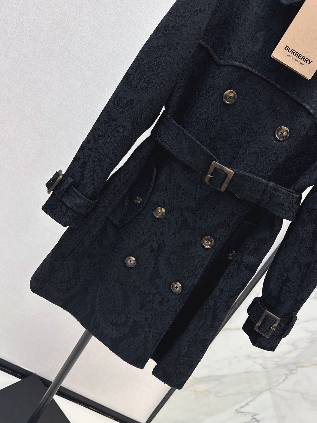 Burberry/26 Fall-Winter Latest Lace Long Trench Coat