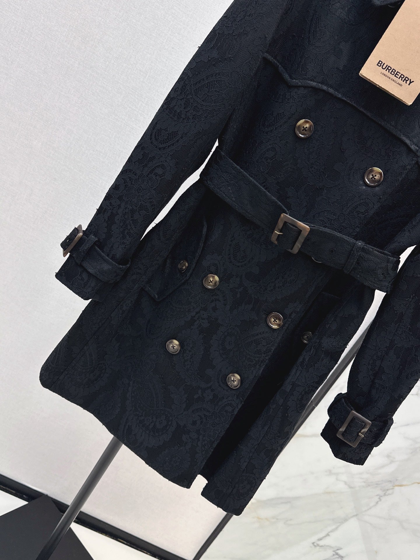 Burberry/26 Fall-Winter Latest Lace Long Trench Coat
