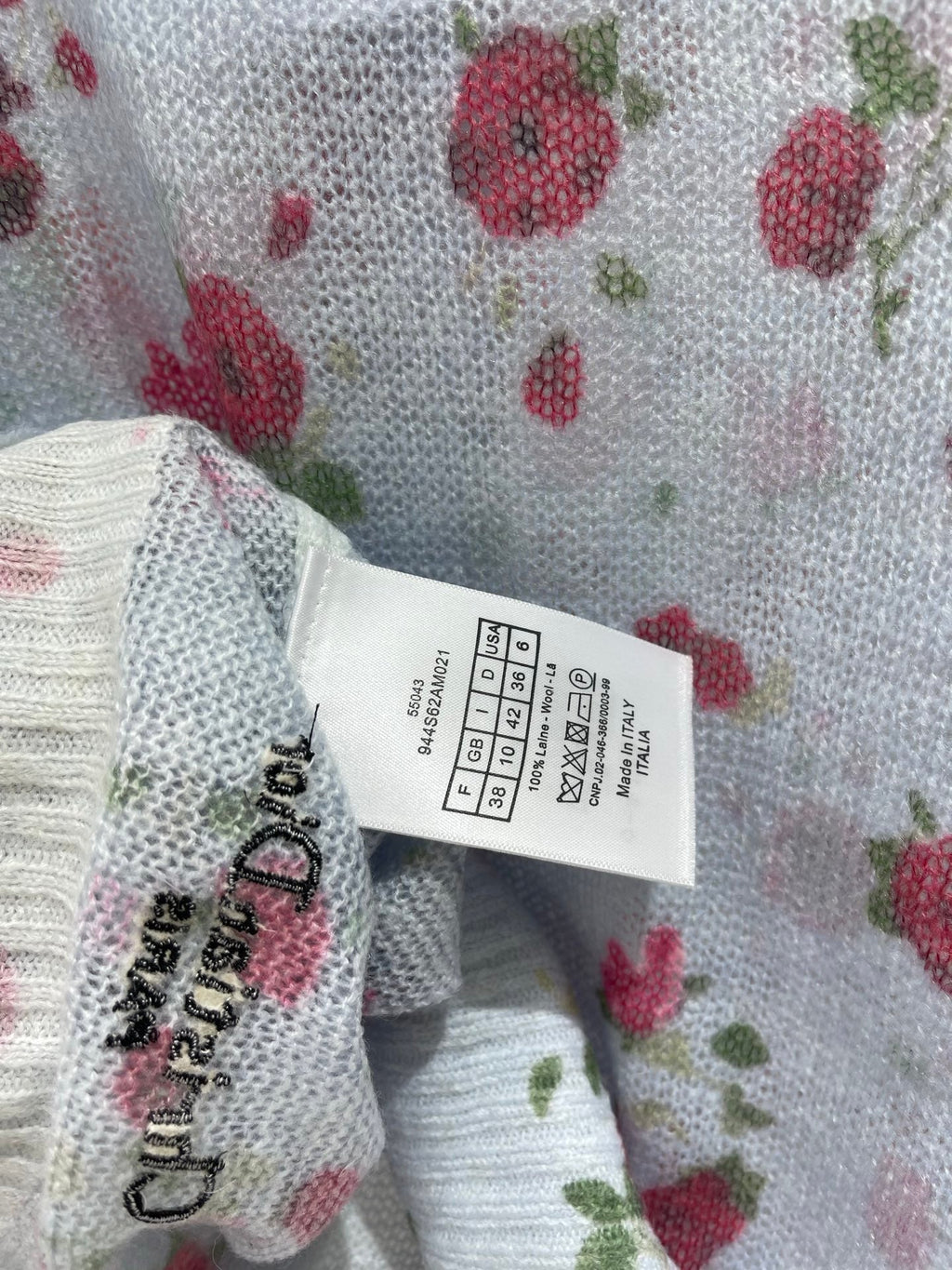 Dior/New Ombre Floral Print Knit Cardigan