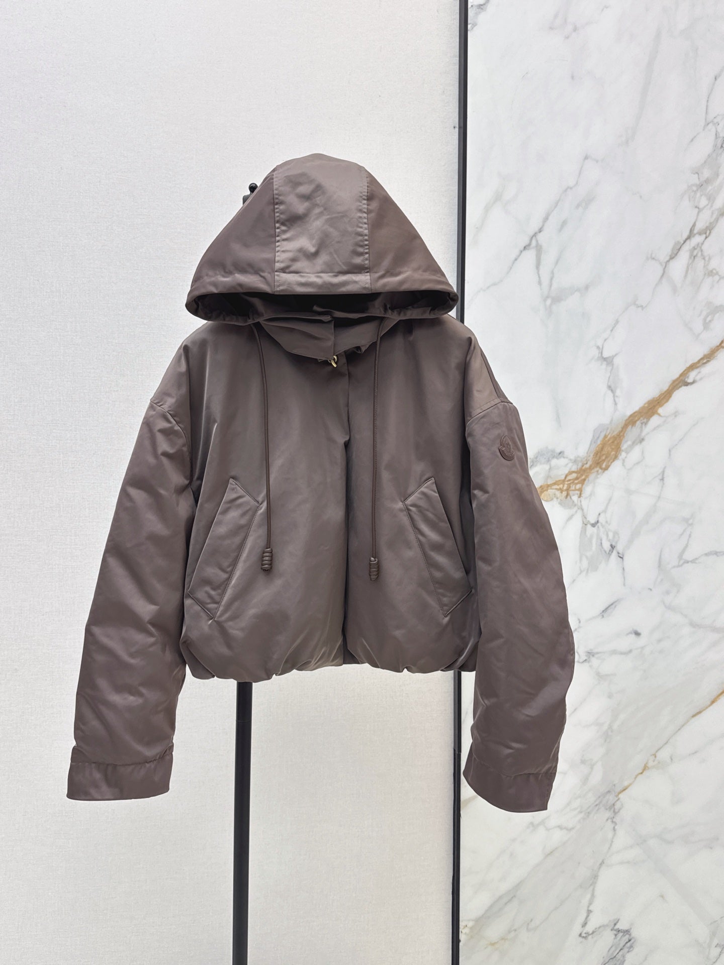 Prada/26 Latest Gray-Coffee Goose Down Short Jacket