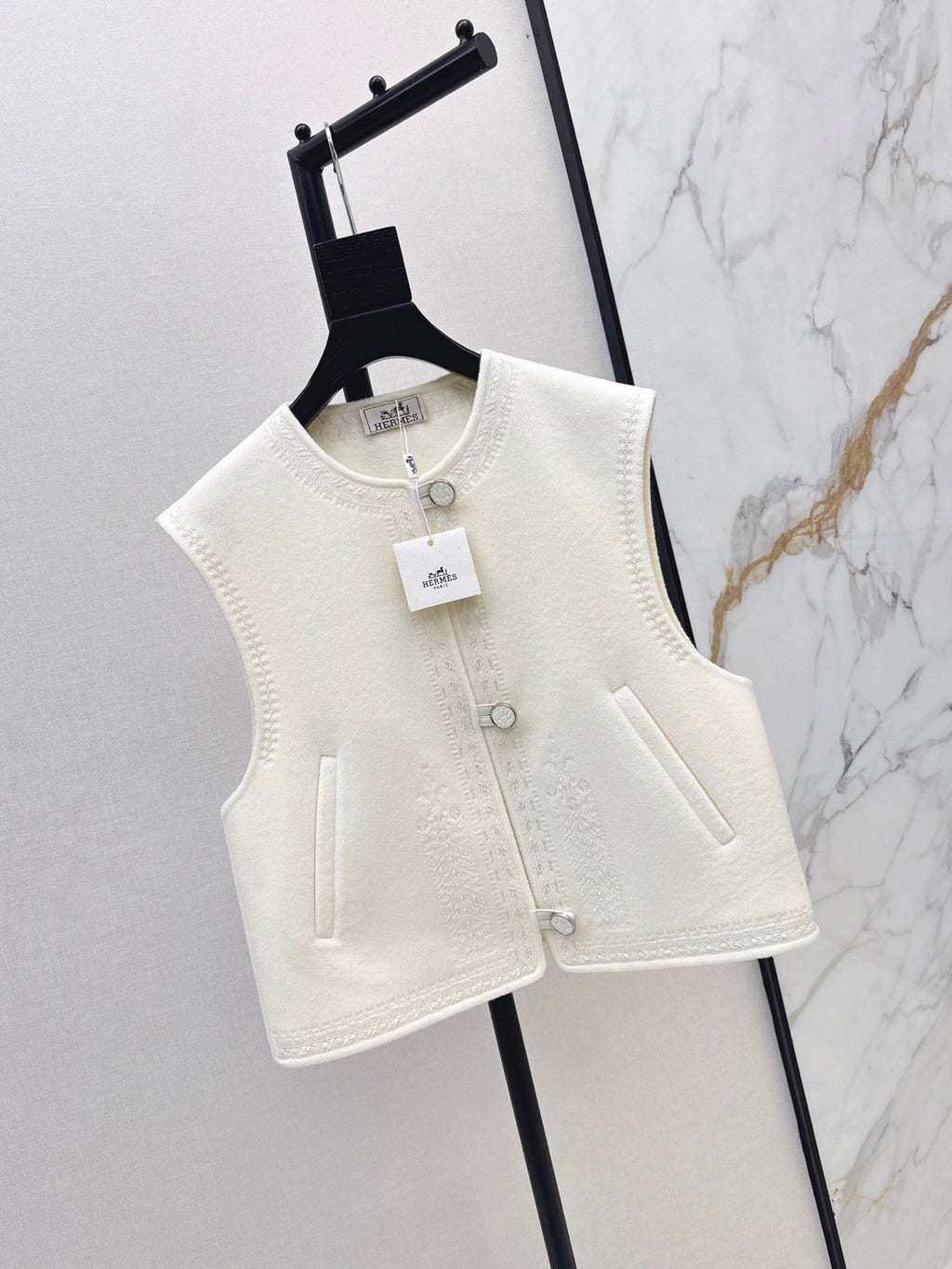 Hermès / 26 Fall-Winter Latest Double-Sided Wool Vest