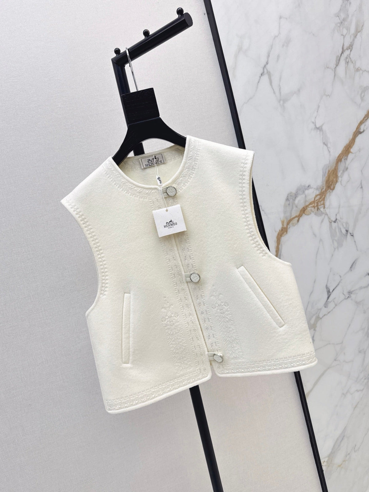 Hermès / 26 Fall-Winter Latest Double-Sided Wool Vest