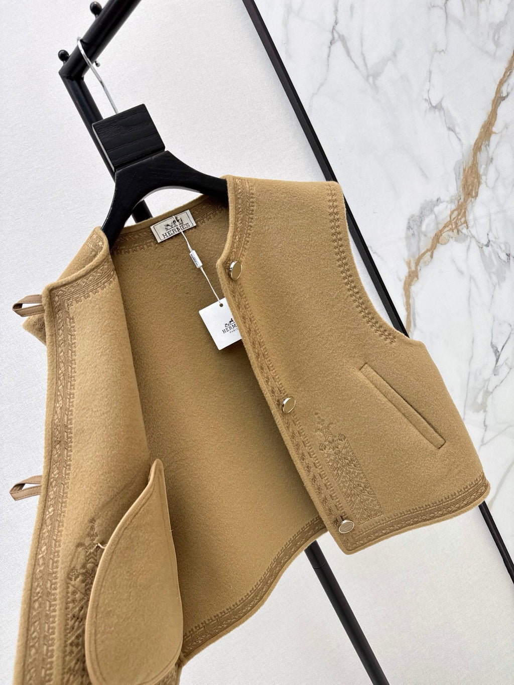 Hermès / 26 Fall-Winter Latest Double-Sided Wool Vest