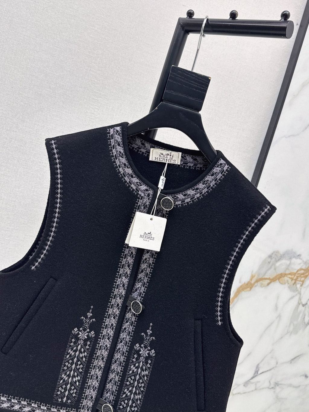 Hermès / 26 Fall-Winter Latest Double-Sided Wool Vest