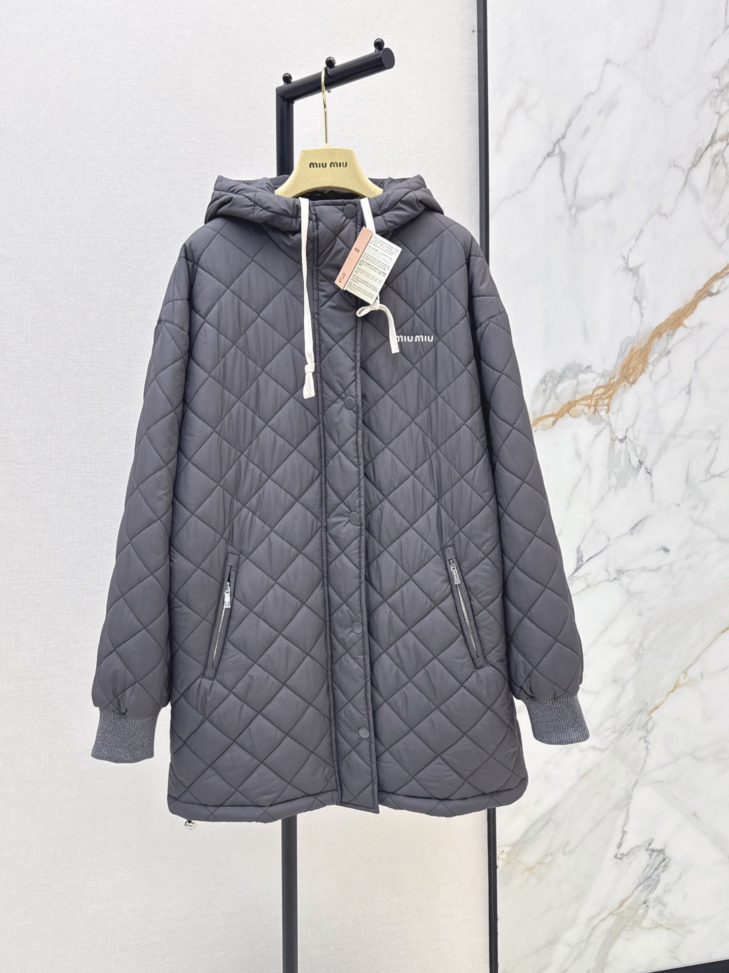 MiuMiu/26 Latest Hooded Mid-Length Oversized Cotton Jacket