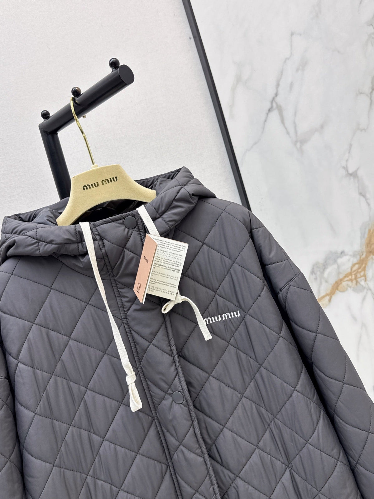 MiuMiu/26 Latest Hooded Mid-Length Oversized Cotton Jacket