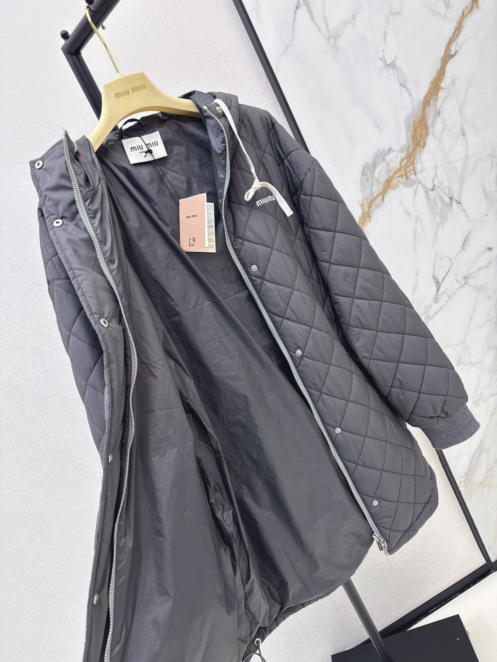 MiuMiu/26 Latest Hooded Mid-Length Oversized Cotton Jacket