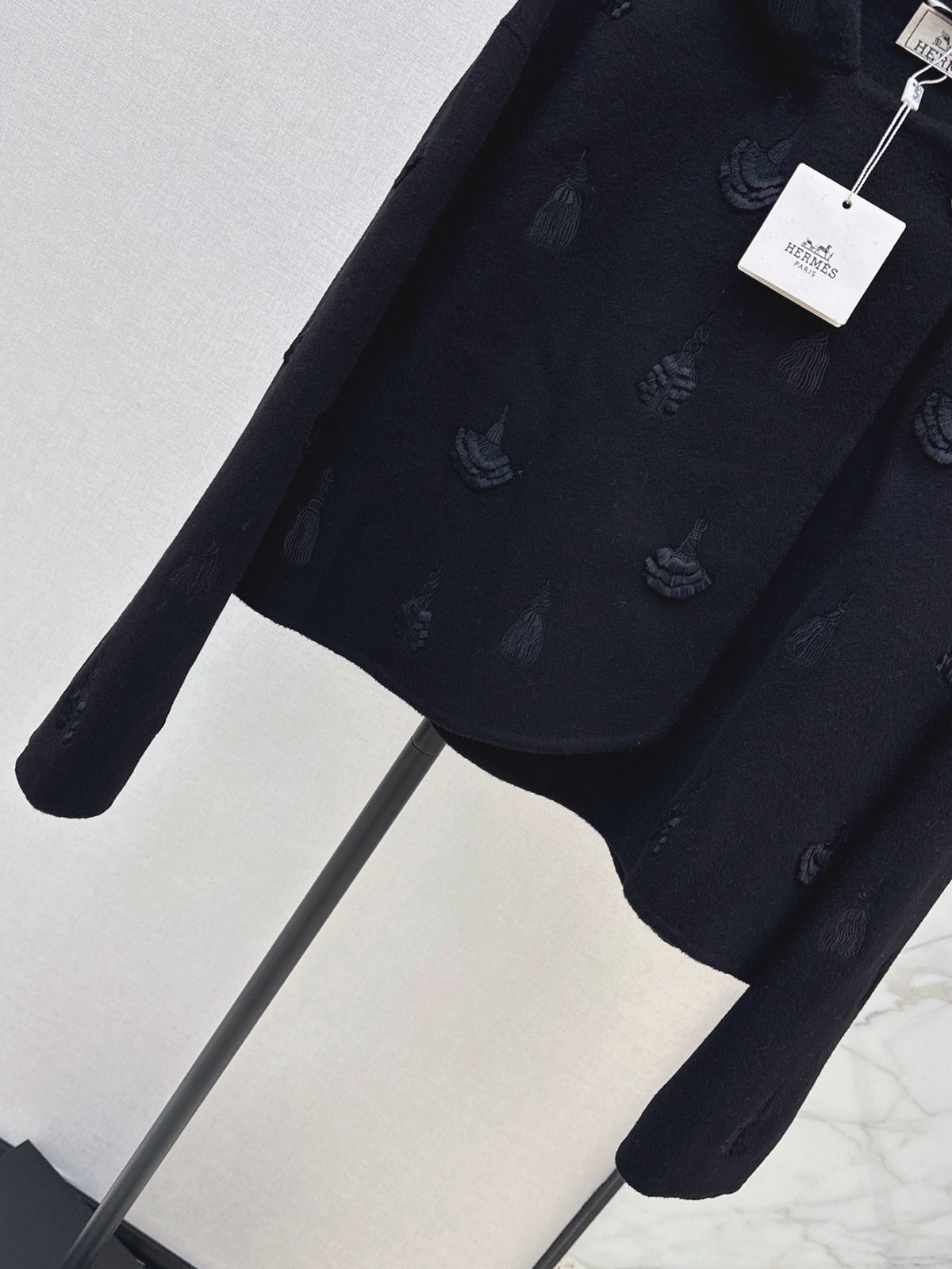 Hermès / 26 Fall/Winter Latest Hooded Double-Sided Wool Coat