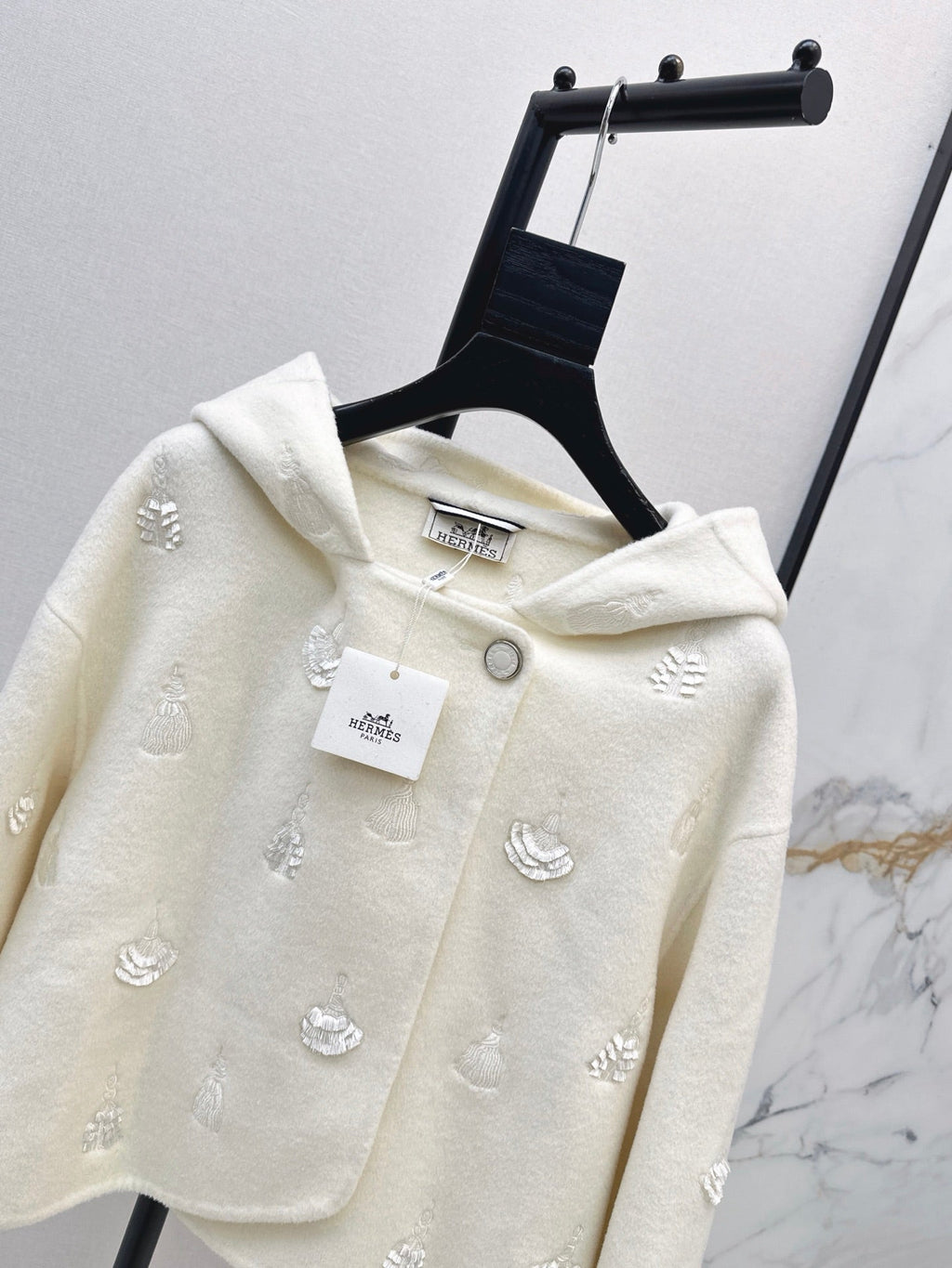 Hermès / 26 Fall/Winter Latest Hooded Double-Sided Wool Coat