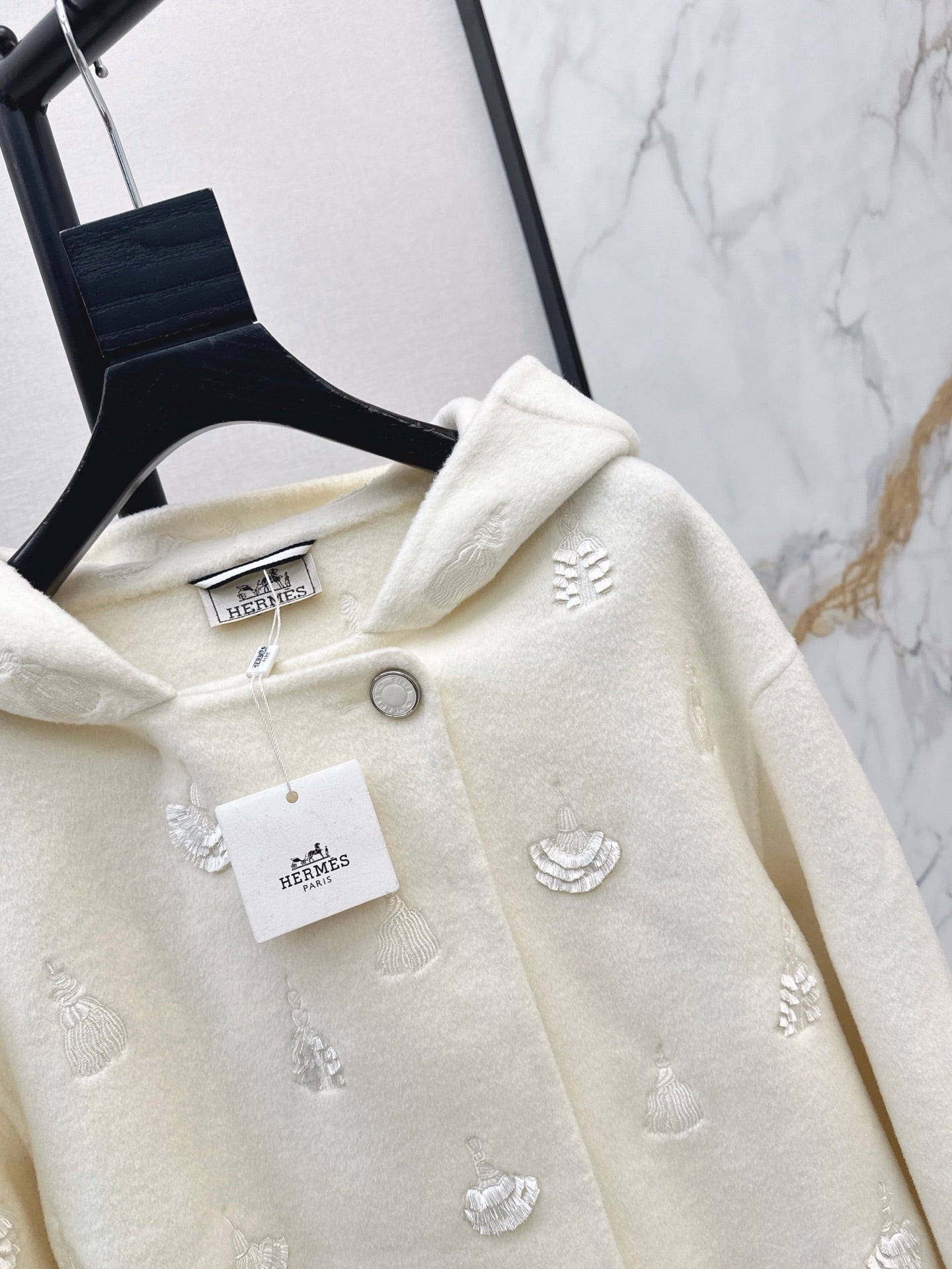Hermès / 26 Fall/Winter Latest Hooded Double-Sided Wool Coat