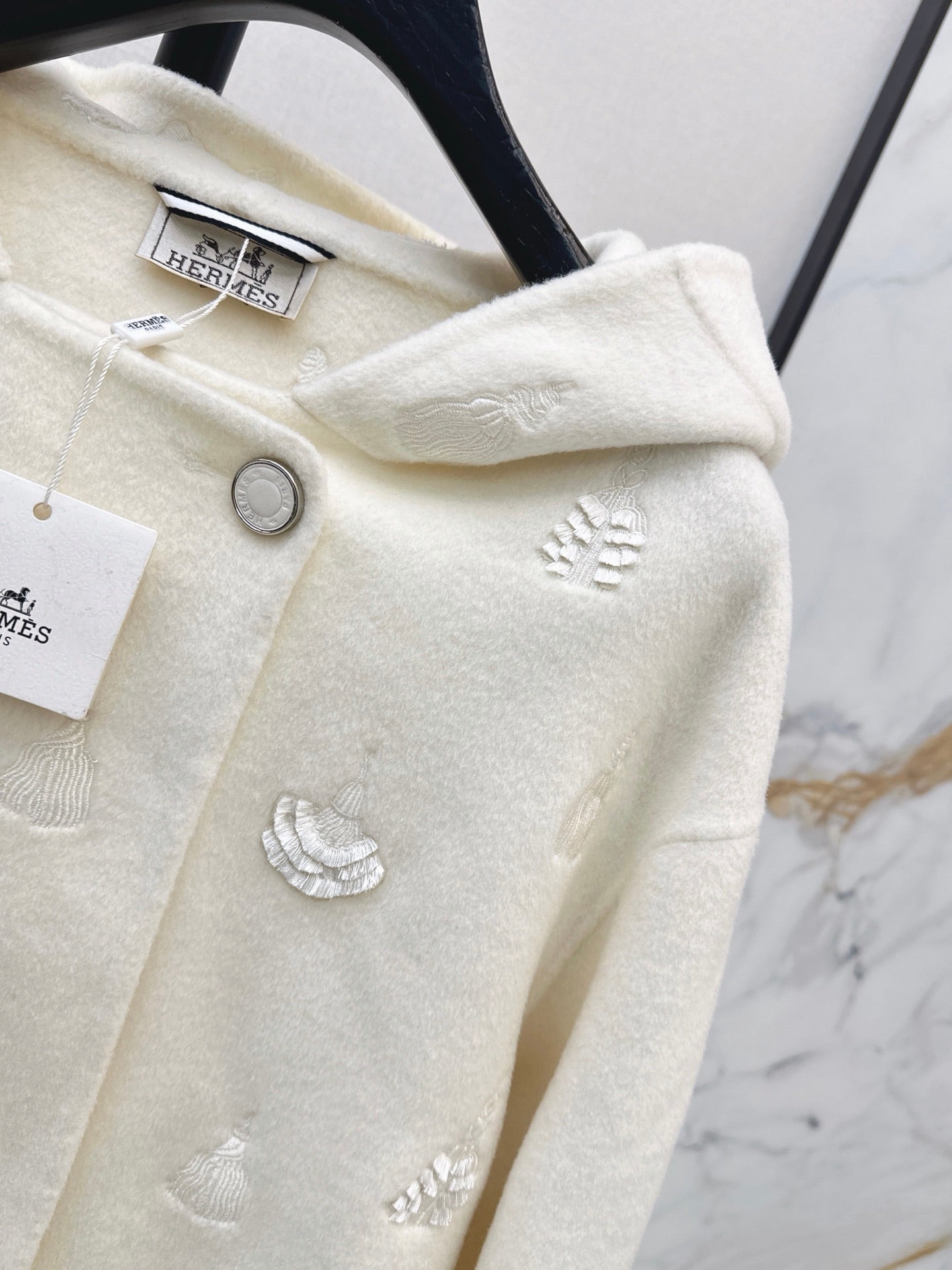Hermès / 26 Fall/Winter Latest Hooded Double-Sided Wool Coat