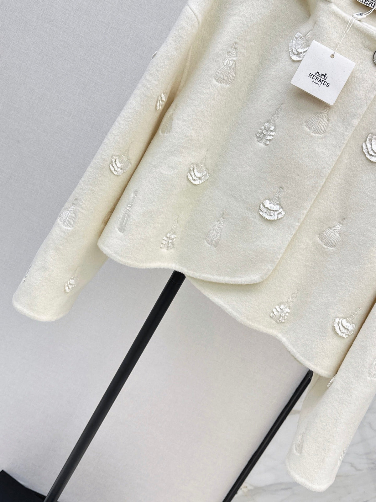 Hermès / 26 Fall/Winter Latest Hooded Double-Sided Wool Coat