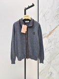 MiuMiu/26Latest Fall/Winter Collared Zip-Up Cardigan