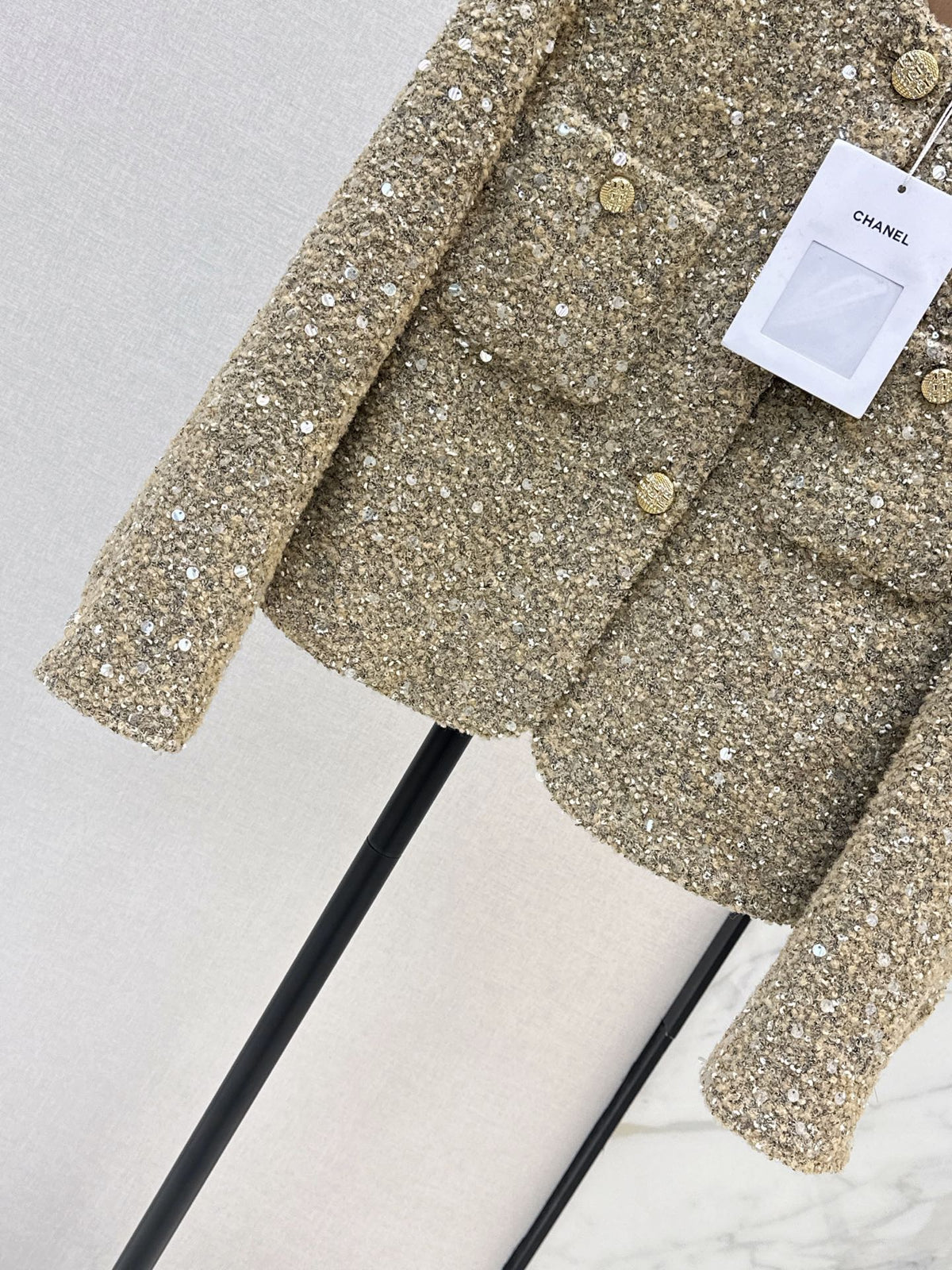 Chanel/26Latest Autumn/Winter Cropped Knit Jacket