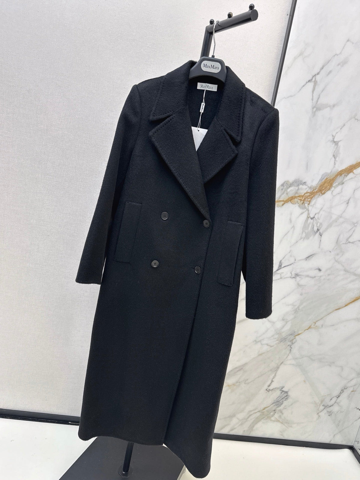 Max Mara/26Latest Minimalist Double-Faced Wool Coat for Autumn/Winter