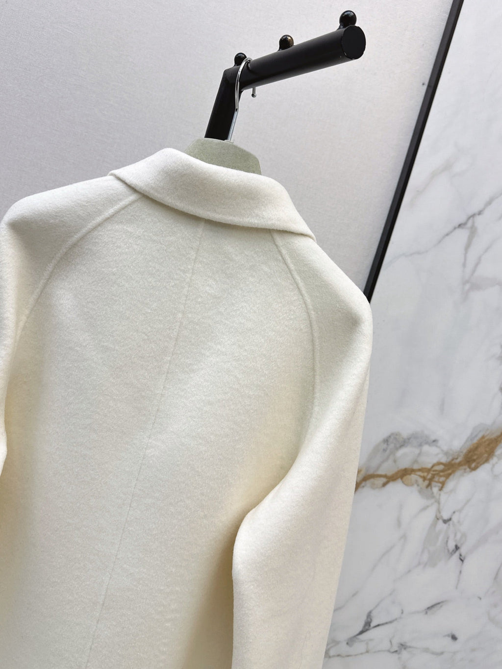 Hermes/26New Early Autumn Collared Wool Coat