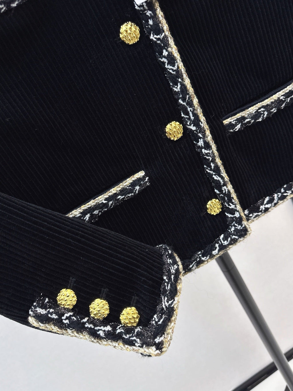 Chanel / 26 Autumn-Winter Latest Two-Tone Ribbon Splice Decorative Jacket