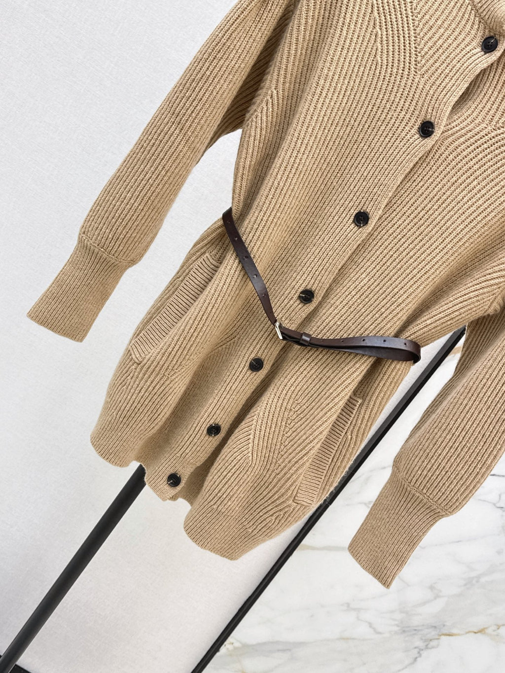Brunello Cucinelli/26 Early Autumn Latest Long Stand Collar Cardigan
