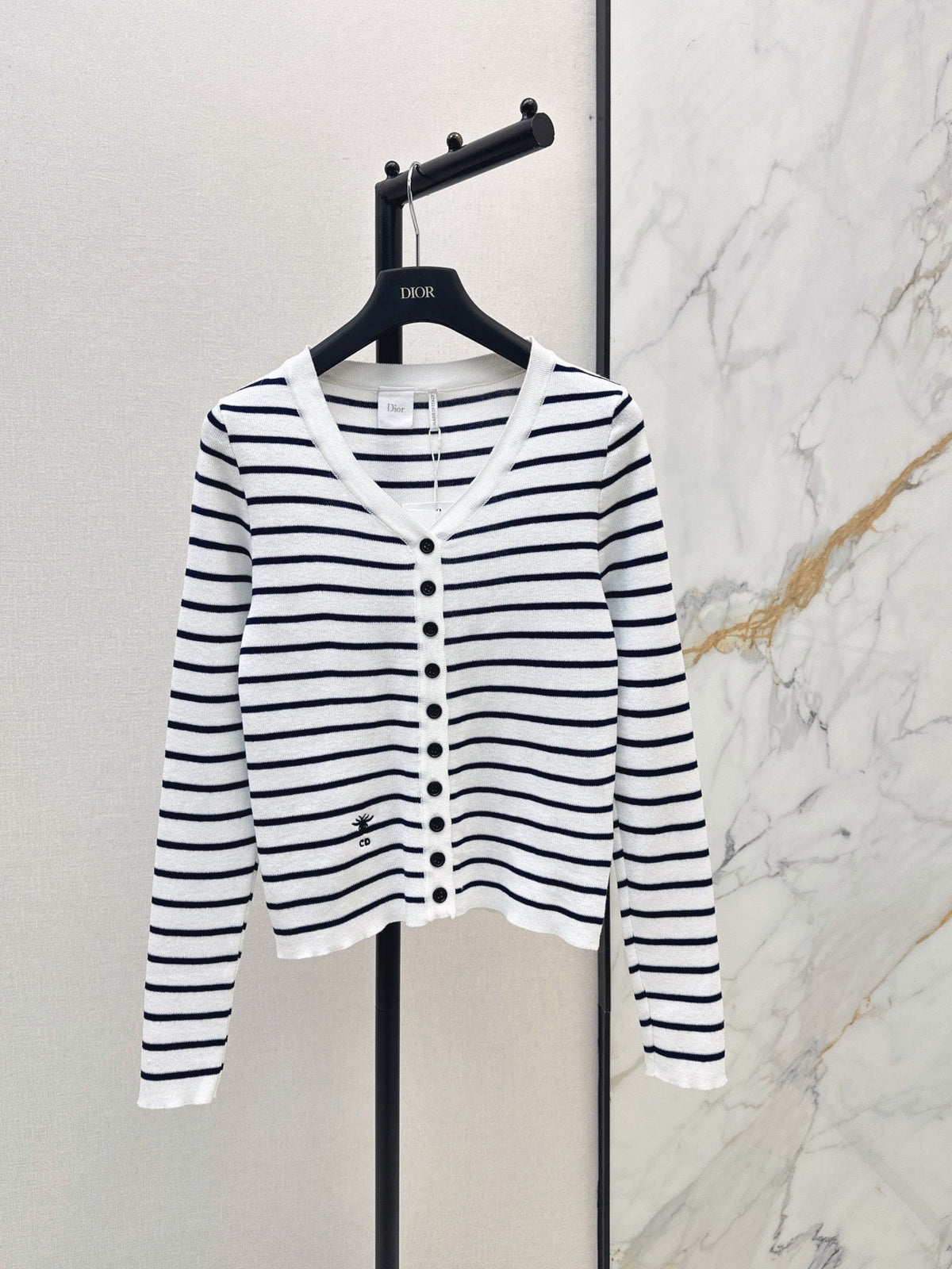 Dior/26 Early Autumn Latest Striped Knit Cardigan