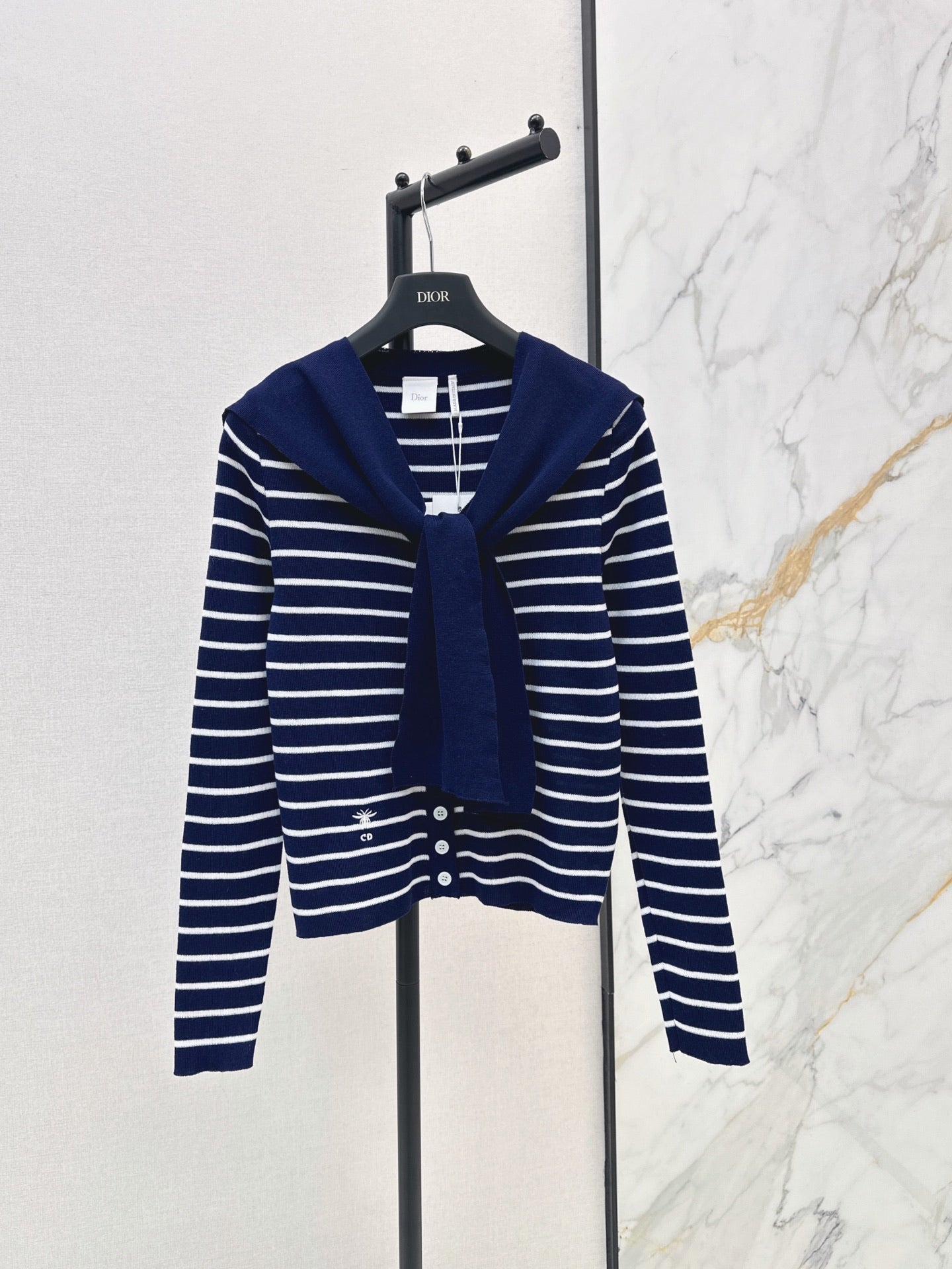 Dior/26 Early Autumn Latest Striped Knit Cardigan