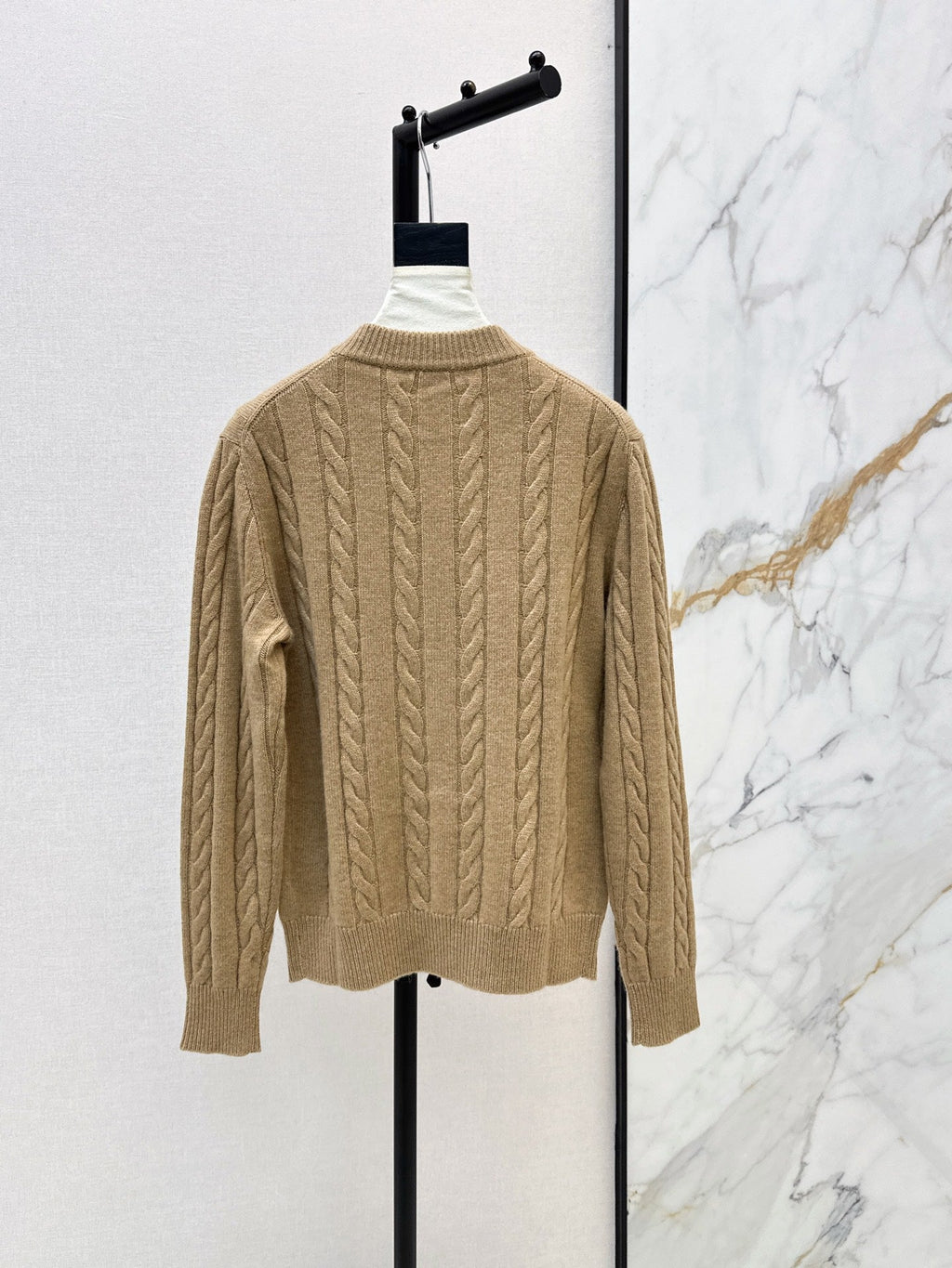LORO PIANA/26 Fall-Winter Latest Old Money Style Outfit with Cable Knit Zipper Cardigan