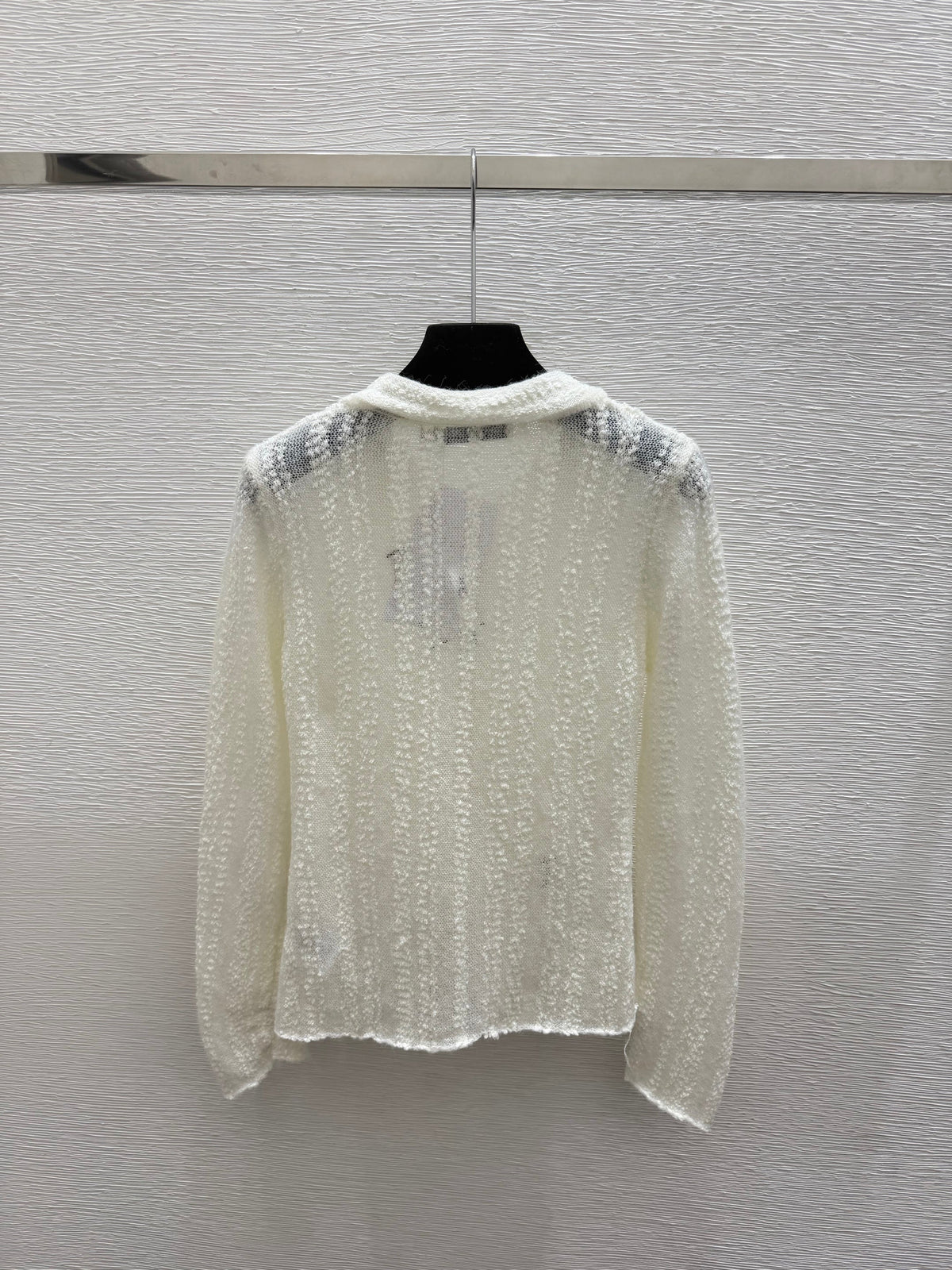 Dior/26 Early Autumn New Solid Color Simple Collared Knit Long-Sleeve Cardigan