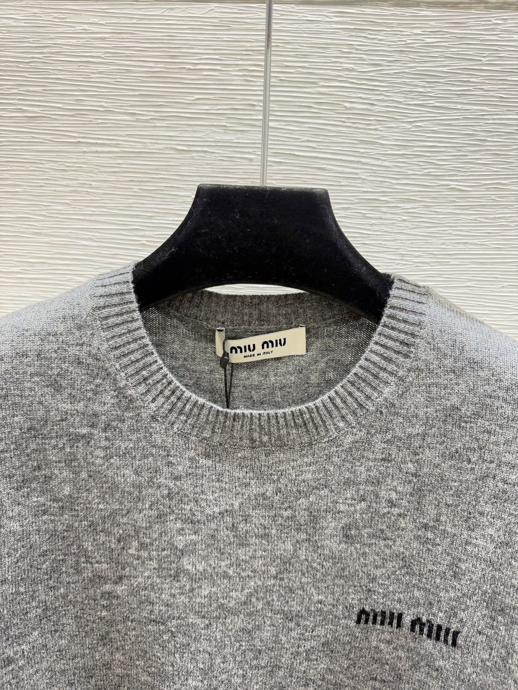 MiuMiu/26 Early Autumn New Colorblock Stripe Crew Neck Knit Long Sleeve