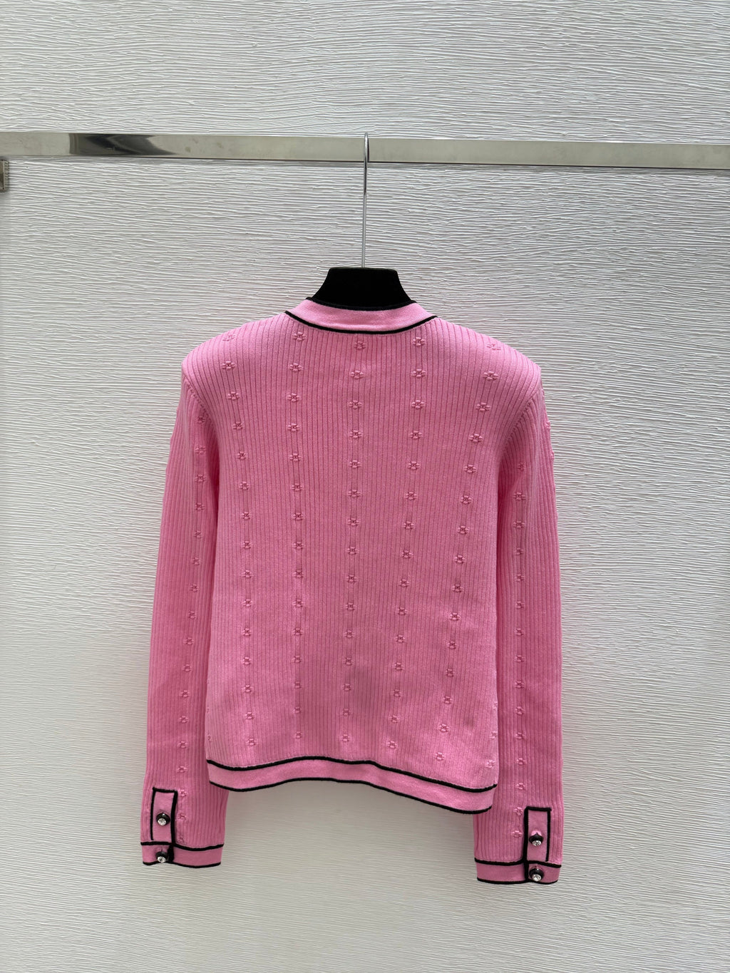 Chanel / 26 Early Autumn New Color-Block Simple Round Neck Knit Long-Sleeve Cardigan