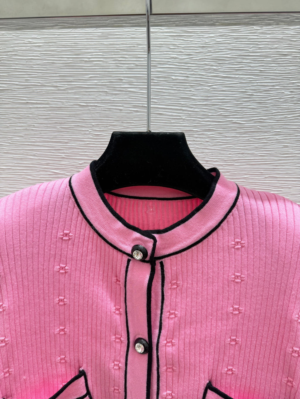 Chanel / 26 Early Autumn New Color-Block Simple Round Neck Knit Long-Sleeve Cardigan