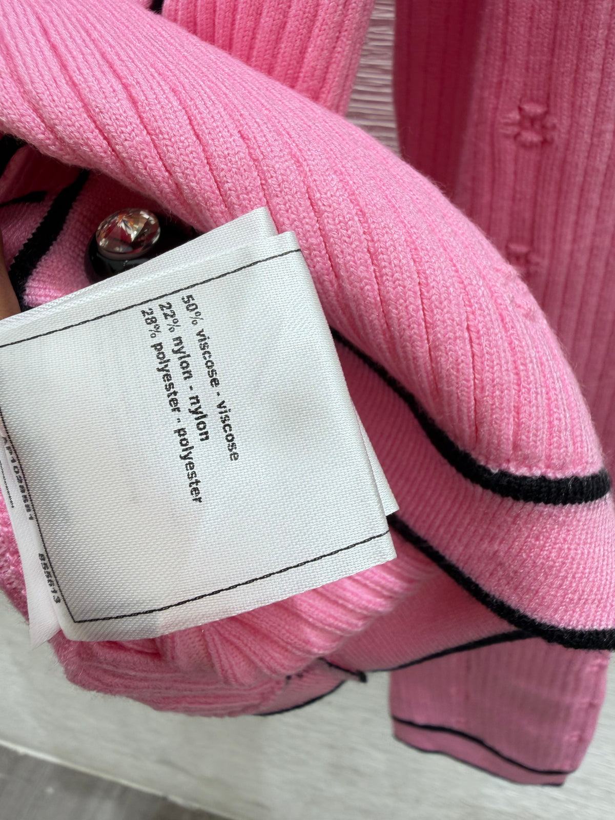 Chanel / 26 Early Autumn New Color-Block Simple Round Neck Knit Long-Sleeve Cardigan