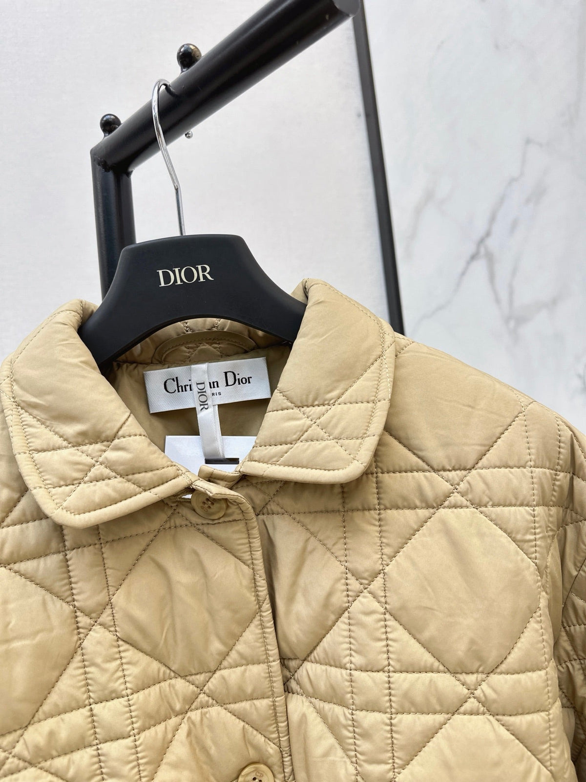 Dior / 26 Fall-Winter Latest Drawstring Waist Rattan Check Cotton Jacket