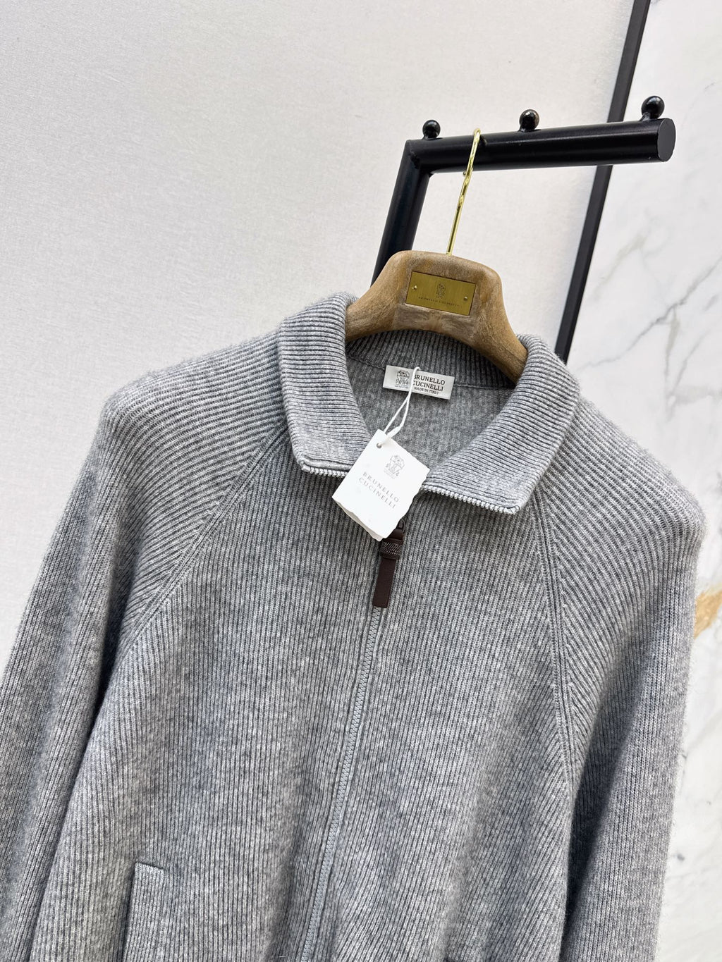 Brunello Cucinelli/26 Fall/Winter Latest Flat-Collar Cashmere Knit Jacket
