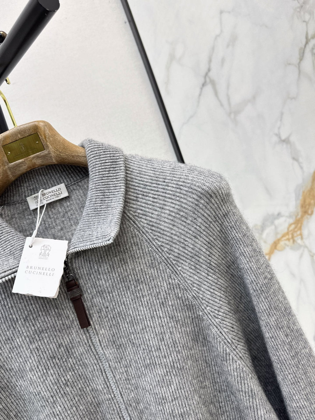 Brunello Cucinelli/26 Fall/Winter Latest Flat-Collar Cashmere Knit Jacket