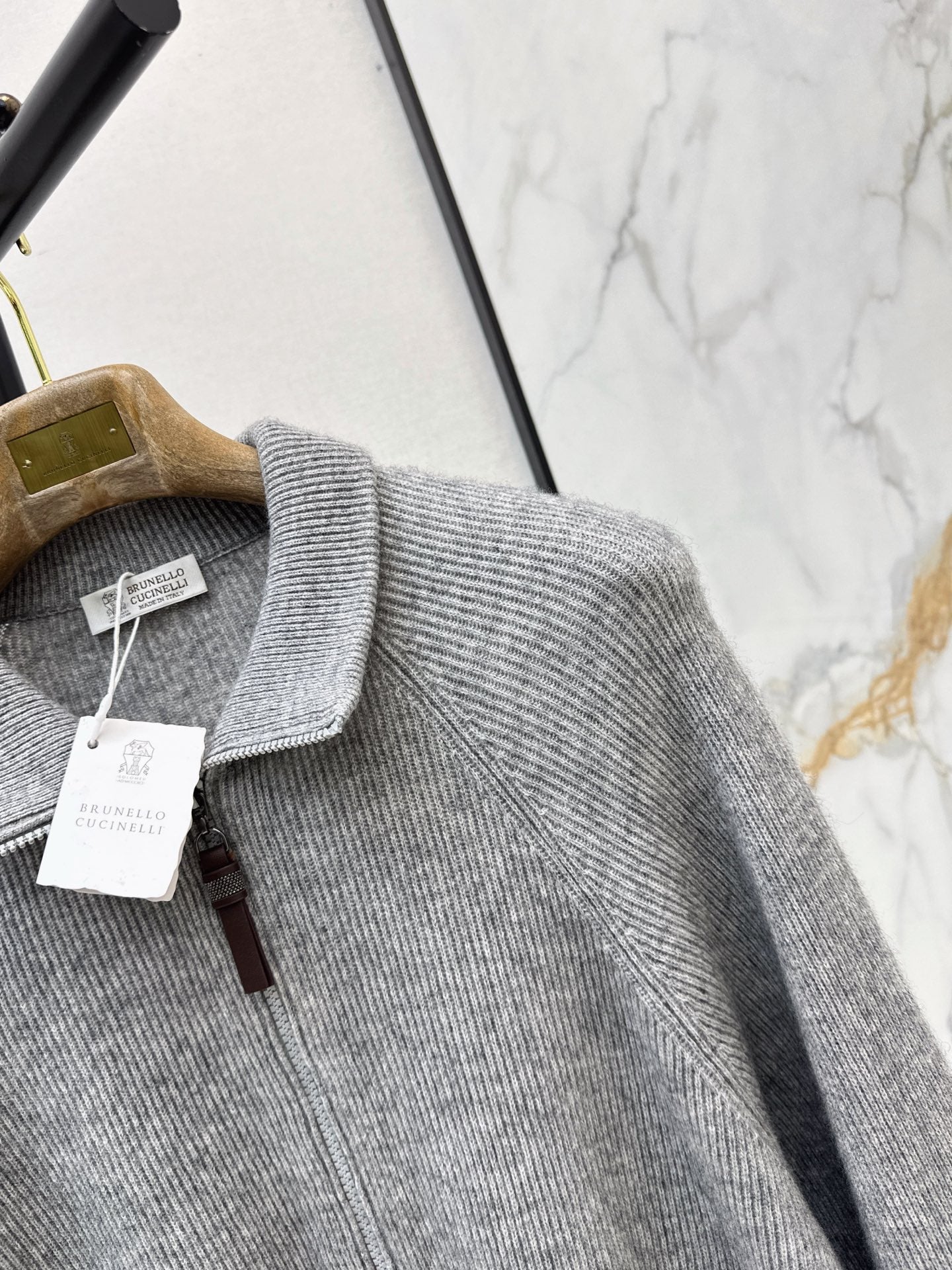 Brunello Cucinelli/26 Fall/Winter Latest Flat-Collar Cashmere Knit Jacket