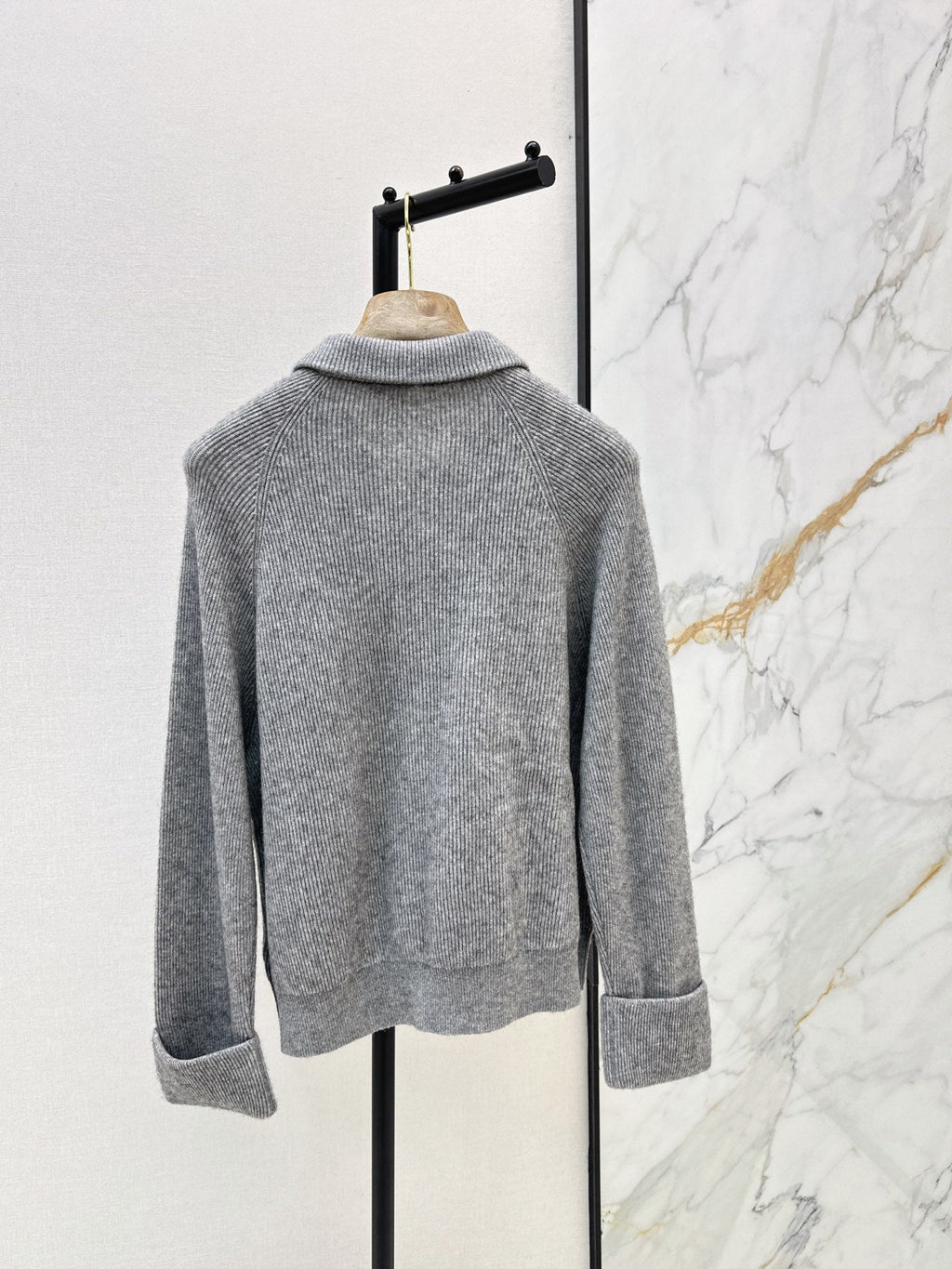 Brunello Cucinelli/26 Fall/Winter Latest Flat-Collar Cashmere Knit Jacket
