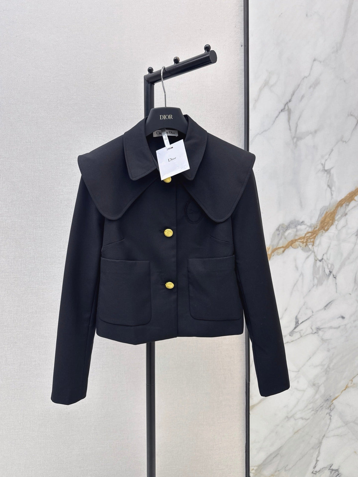 Dior / 26 Fall-Winter Latest Youthful Navy-Style Short Jacket with Turn-Down Collar