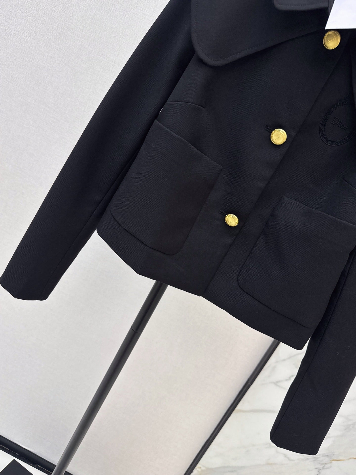 Dior / 26 Fall-Winter Latest Youthful Navy-Style Short Jacket with Turn-Down Collar