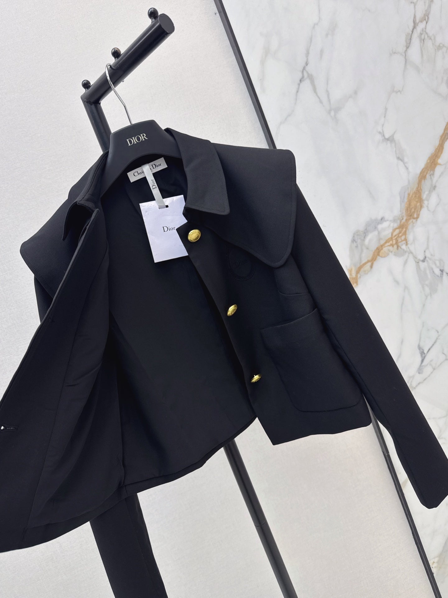 Dior / 26 Fall-Winter Latest Youthful Navy-Style Short Jacket with Turn-Down Collar