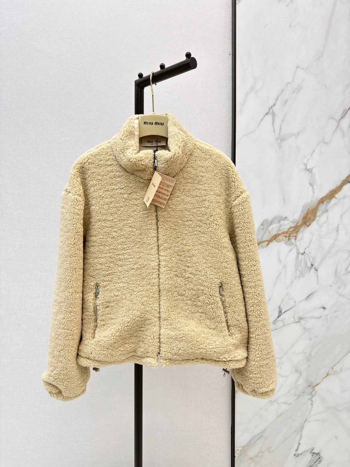MiuMiu/26 Fall-Winter Latest Eco-Friendly Faux Shearling Jacket