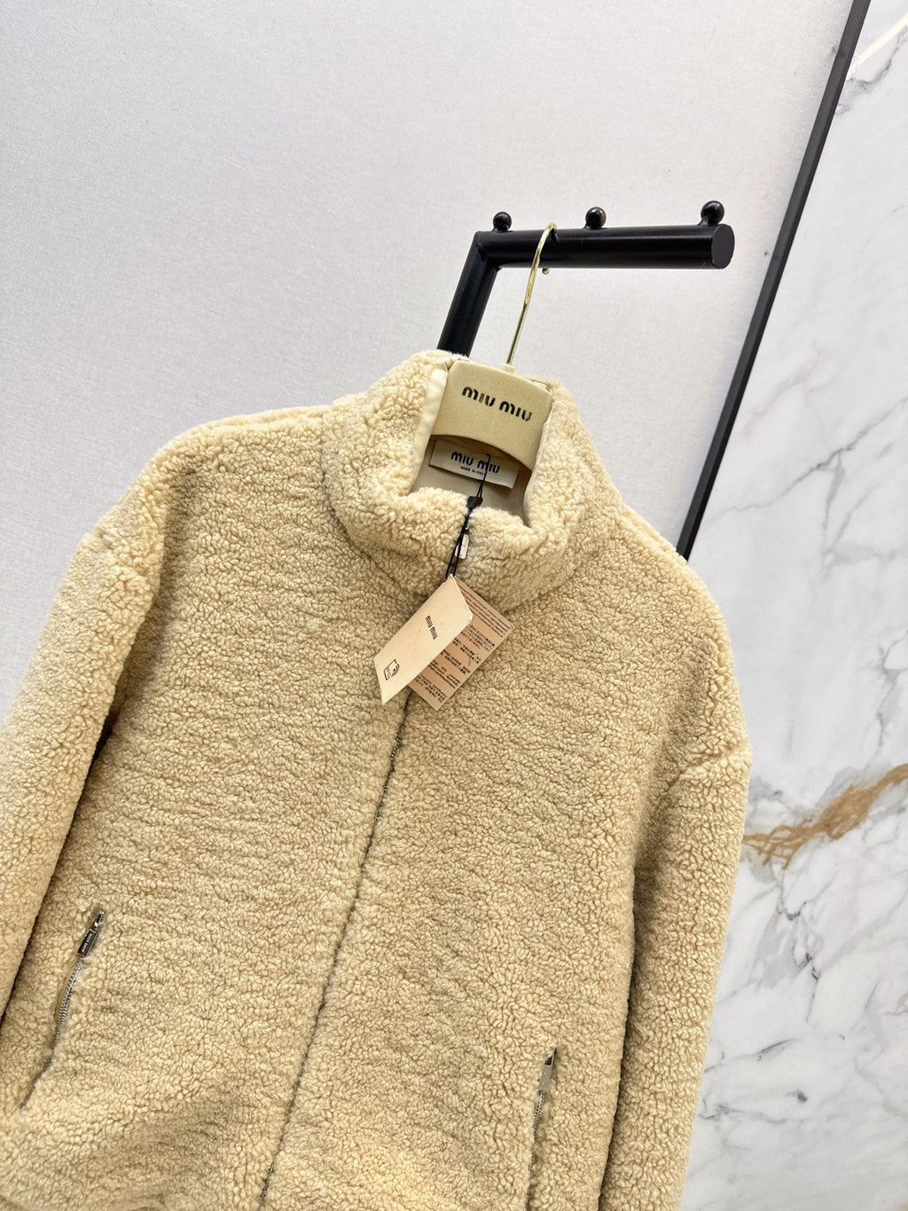 MiuMiu/26 Fall-Winter Latest Eco-Friendly Faux Shearling Jacket