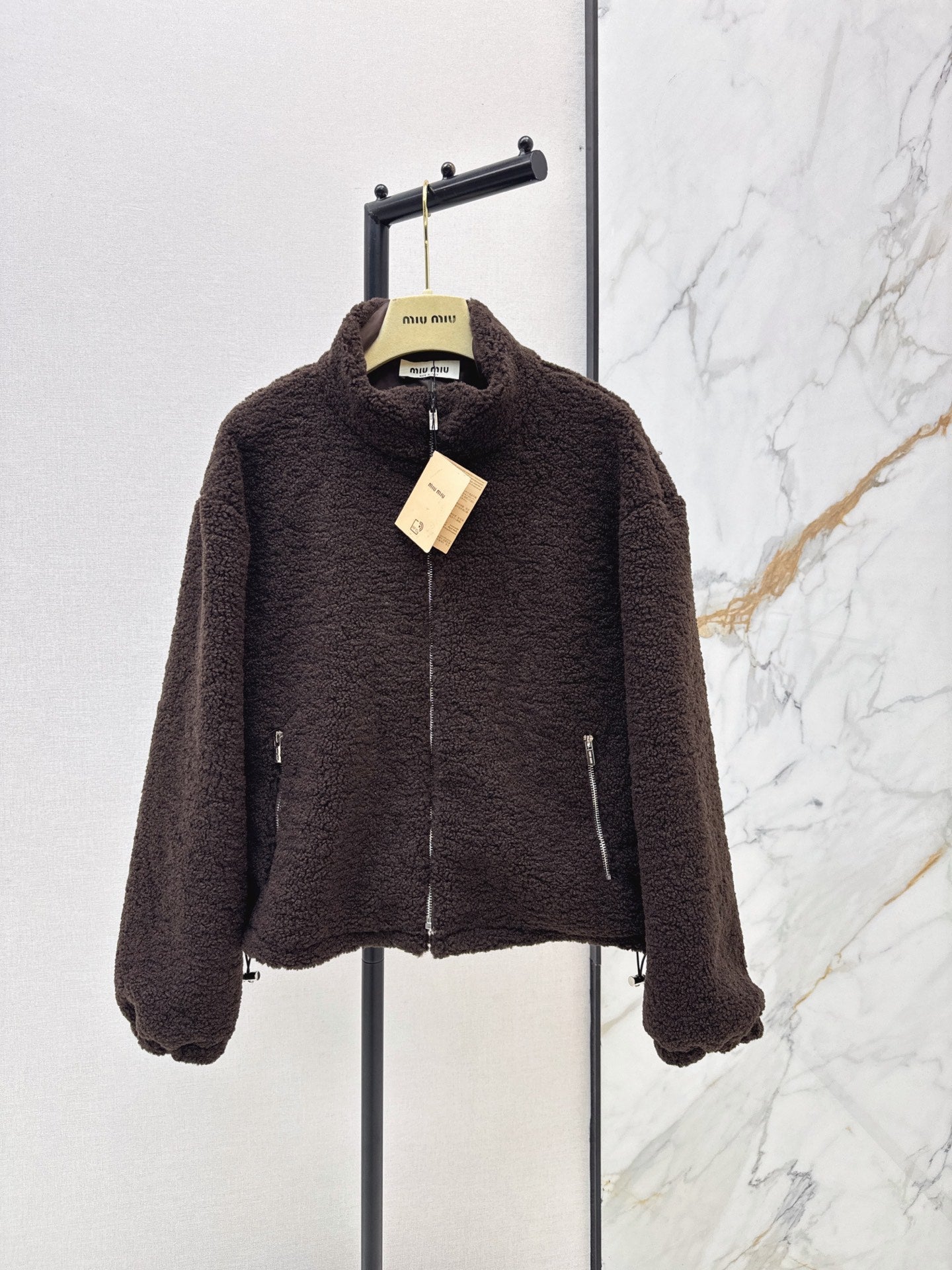 MiuMiu/26 Fall-Winter Latest Eco-Friendly Faux Shearling Jacket