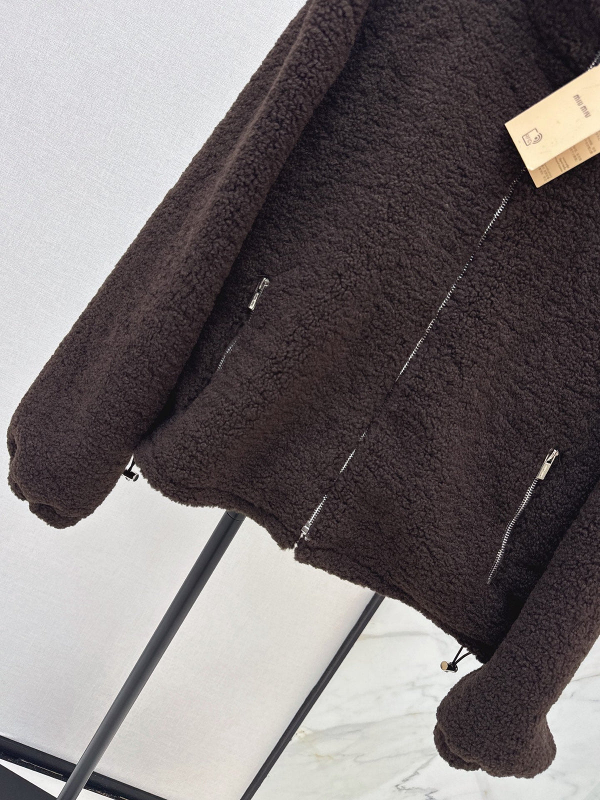 MiuMiu/26 Fall-Winter Latest Eco-Friendly Faux Shearling Jacket