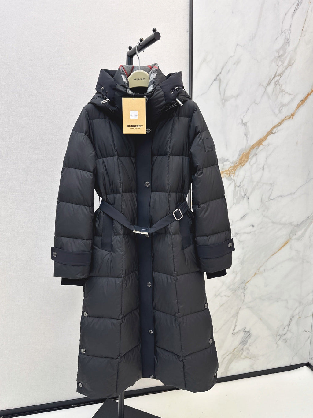 26 Fall/Winter New Long Hooded Down Jacket