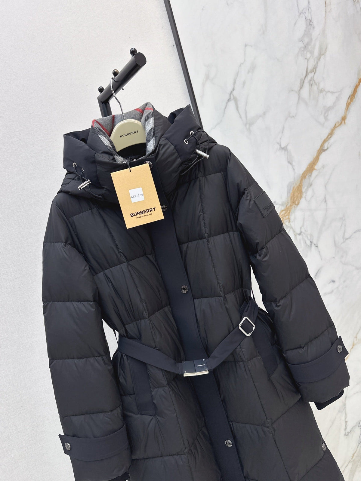 26 Fall/Winter New Long Hooded Down Jacket
