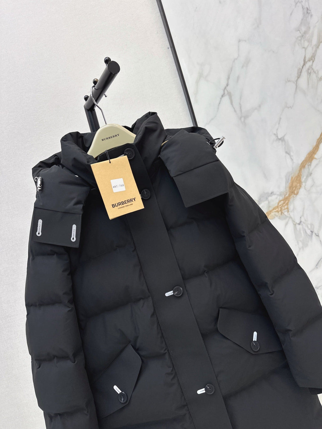 26 Fall/Winter Latest Hooded Mid-Length Down Jacket