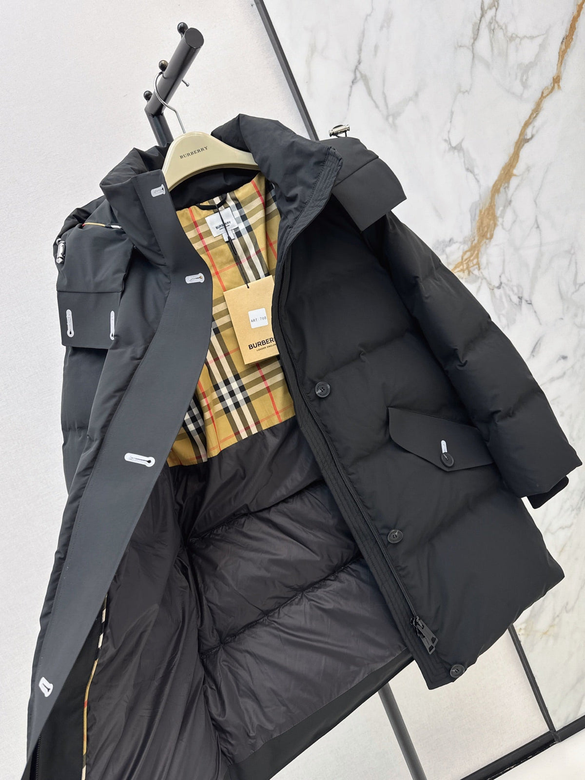 26 Fall/Winter Latest Hooded Mid-Length Down Jacket