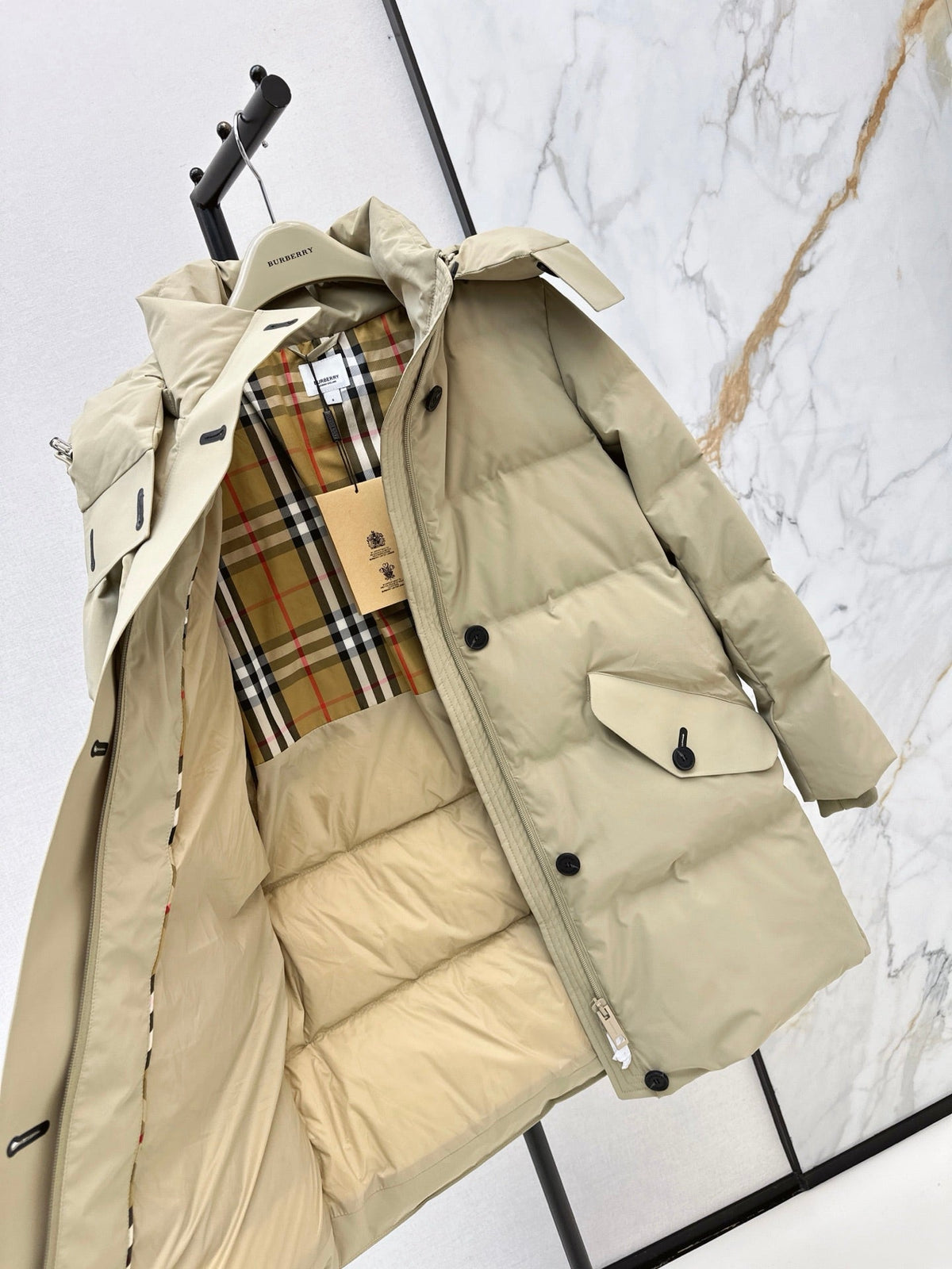 26 Fall/Winter Latest Hooded Mid-Length Down Jacket
