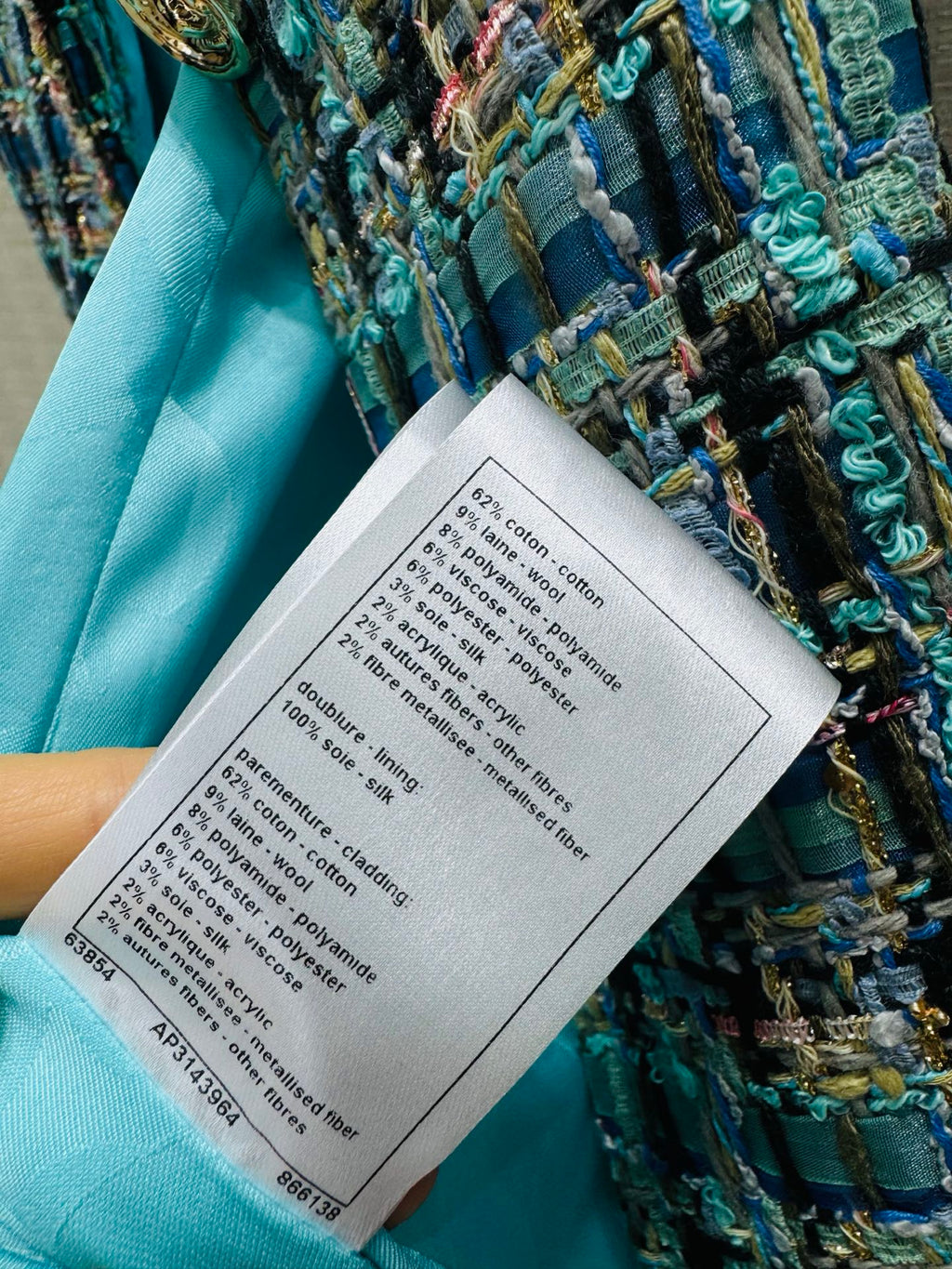26 Fall/Winter Fresh Blue Tweed Vest Dress